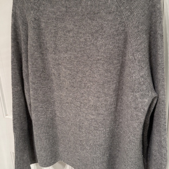 360 Cashmere Sweater Crewneck Oversize Ribbed Grey Loose Fit - Picture 10 of 10